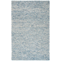 Area Rug, 8 x 10 ft, Chevron in Light Blue/Ivory