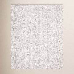 Area Rug, 8 x 10 Ft, Gray and Ivory with Abstract Pattern