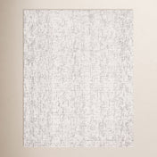 Area Rug, 8 x 10 Ft, Gray and Ivory with Abstract Pattern