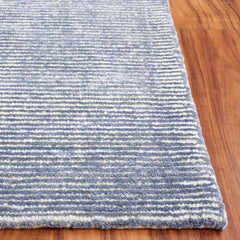 Area Rug, 8 x 10 ft, Gray and Light Blue Viscose