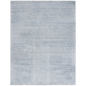 Area Rug, 8 x 10 ft, Gray and Light Blue Viscose