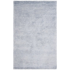 Area Rug, 8 x 10 ft, Gray and Light Blue Viscose