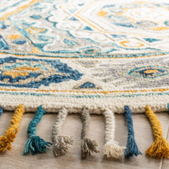 Area Rug, 8 x 10 ft, Hand-Woven Wool in Ivory and Charcoal