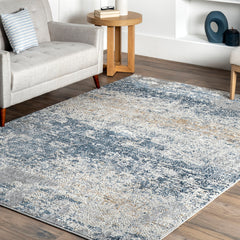Area Rug, 8 x 10 ft in Gray and Beige