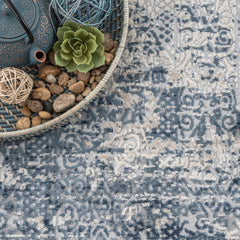 Area Rug, 8 x 10 ft in Gray and Beige