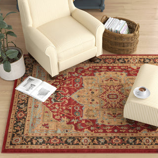 Area Rug, 8 x 10 ft, Polypropylene in Natural/Navy
