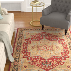Area Rug, 8 x 10 ft, Polypropylene in Natural/Navy