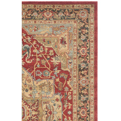 Area Rug, 8 x 10 ft, Polypropylene in Natural/Navy