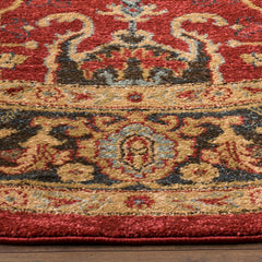 Area Rug, 8 x 10 ft, Polypropylene in Natural/Navy