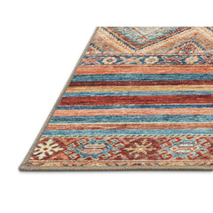 Area Rug, 8 x 10 ft with Red Chenille and Polyester