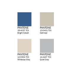 Area Rug, 8 x 10 Ft, Wool with Dark Blue/Oatmeal/Light Beige/Light Gray