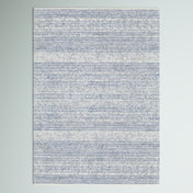 Area Rug, 8 x 10 Ft, Wool with Dark Blue/Oatmeal/Light Beige/Light Gray