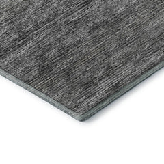 Area Rug, 8' x 10', Gray Microfiber with Non-Slip Backing