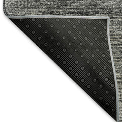 Area Rug, 8' x 10', Gray Microfiber with Non-Slip Backing