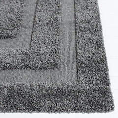 Area Rug, 8' x 10', Gray Polypropylene with Geometric Pattern