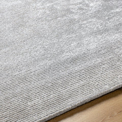 Area Rug, 8' x 10', Gray with Wool and Viscose Blend