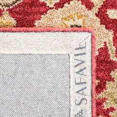 Area Rug, 8' x 10', Hand-Woven Wool in Red/Ivory