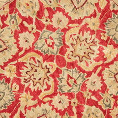 Area Rug, 8' x 10', Hand-Woven Wool in Red/Ivory