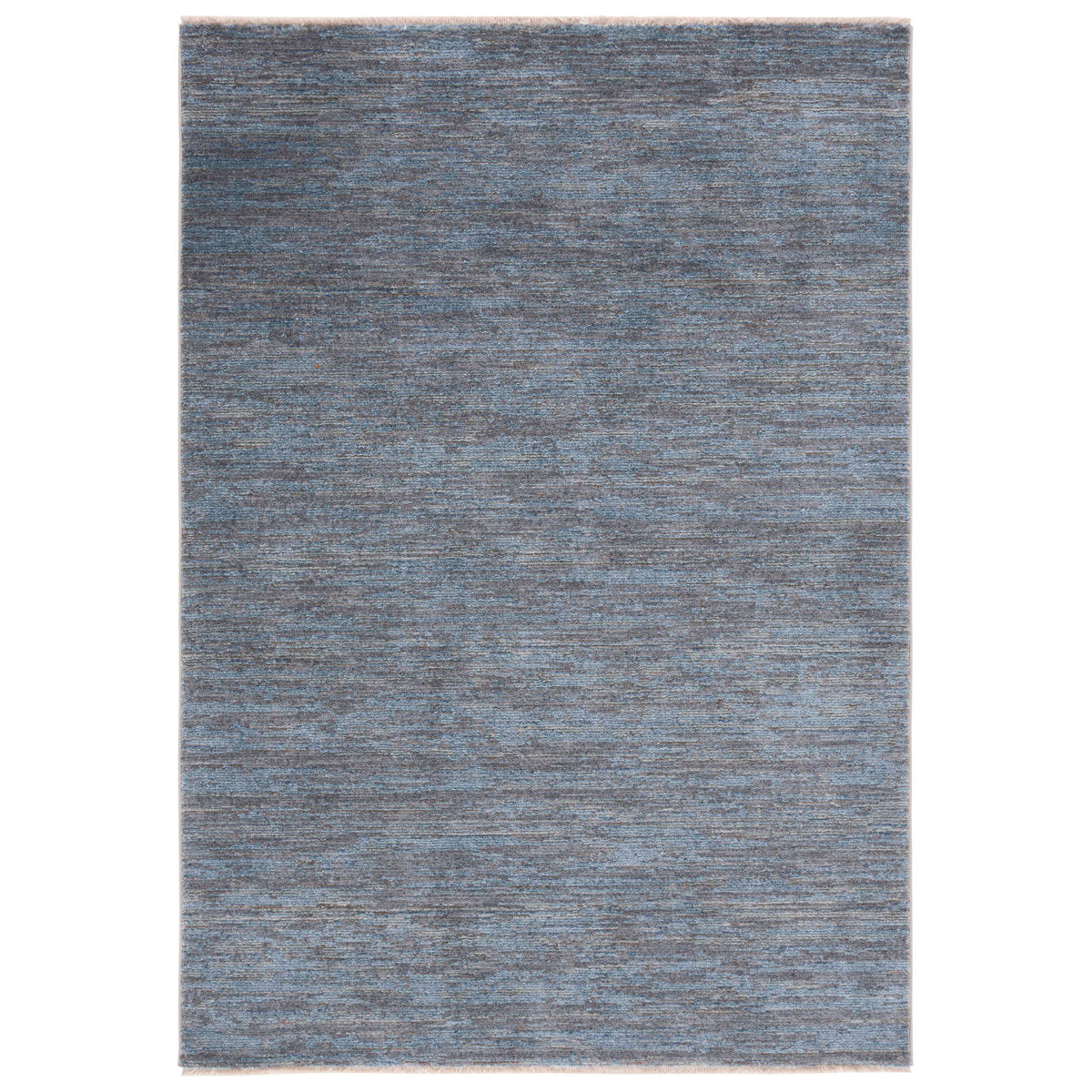 Area Rug, 8' x 10' in Gray and Blue Polyester
