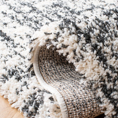Area Rug, 8' x 10' in Gray and Ivory Polypropylene