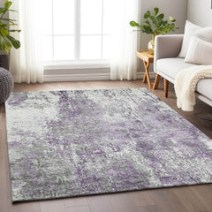 Area Rug, 8' x 10' in Plum with Polyester