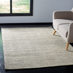 Area Rug, 8' x 10', Ivory Hand-Woven with Jute and Cotton