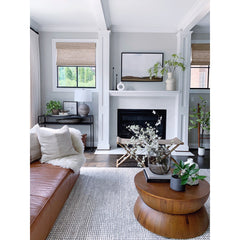 Area Rug, 8' x 10', Ivory Hand-Woven with Jute and Cotton