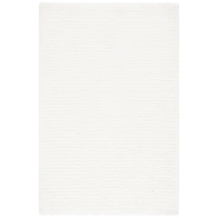 Area Rug, 8' x 10', Ivory Polyester with Hand-Tufted Texture