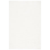 Area Rug, 8' x 10', Ivory Polyester with Hand-Tufted Texture