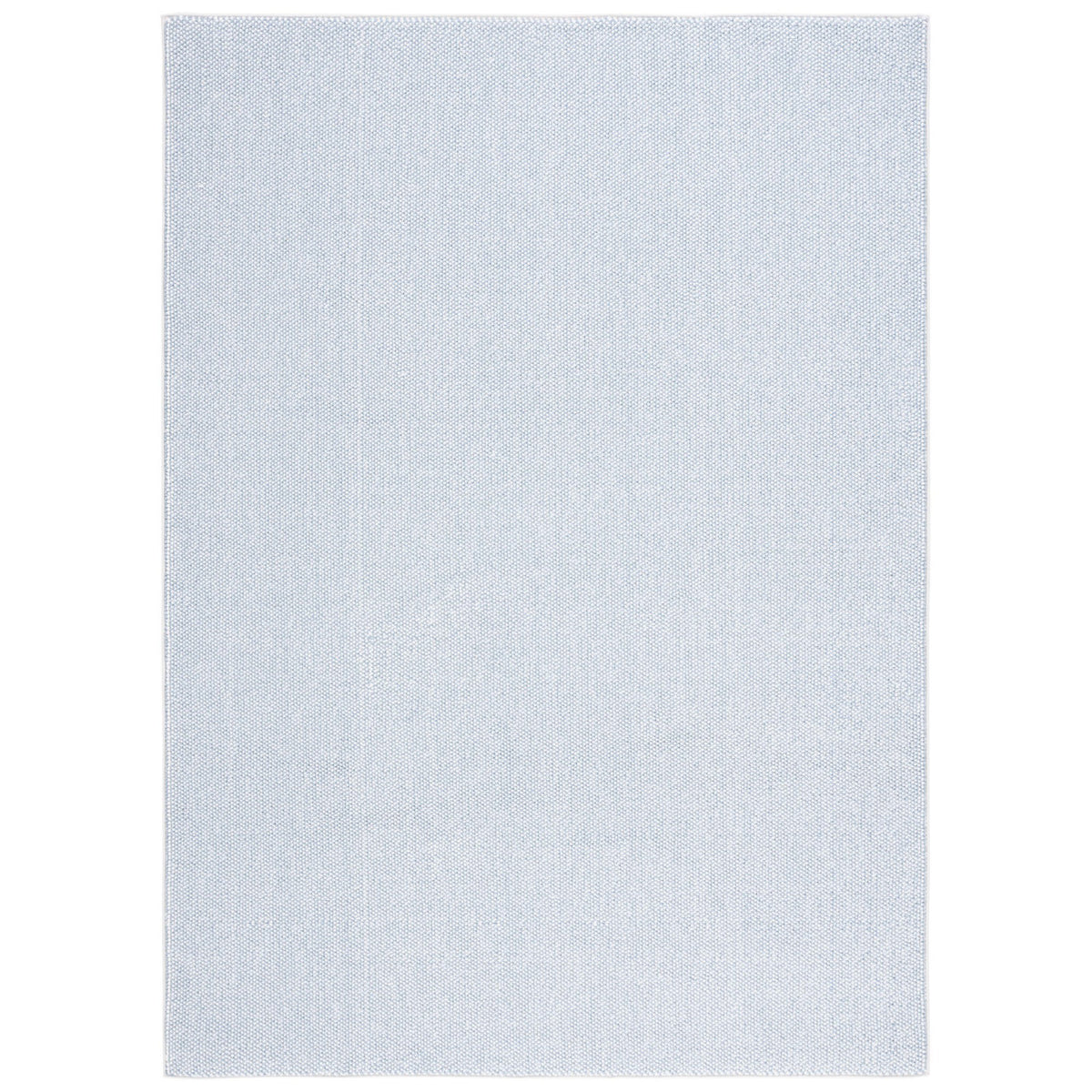 Area Rug, 8' x 10', Polyester Flatweave in Ivory and Blue