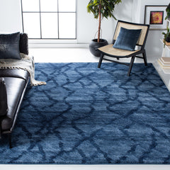Area Rug, 8' x 10', Polypropylene with Blue Abstract Pattern