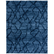 Area Rug, 8' x 10', Polypropylene with Blue Abstract Pattern