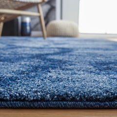 Area Rug, 8' x 10', Polypropylene with Blue Abstract Pattern