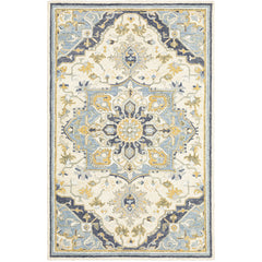Area Rug, 8' x 10' Rectangle, Hand-Tufted Wool with Oriental Medallion Pattern