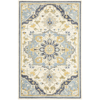 Area Rug, 8' x 10' Rectangle, Hand-Tufted Wool with Oriental Medallion Pattern
