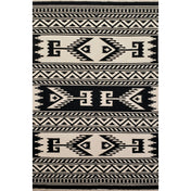 Area Rug, 8' x 10' Rectangle in Black and White Wool