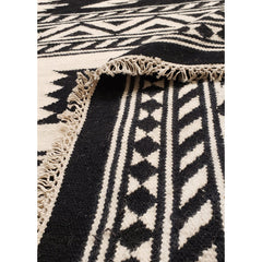 Area Rug, 8' x 10' Rectangle in Black and White Wool