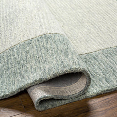 Area Rug, 8' x 10' Rectangle in Gray Wool