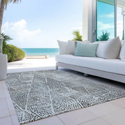 Area Rug, 8' x 10' Rectangle in Ivory Polyester