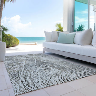 Area Rug, 8' x 10' Rectangle in Ivory Polyester