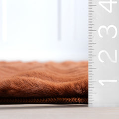 Area Rug, 8' x 10', Red Polyester with Non-Slip Backing