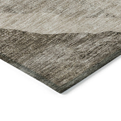 Area Rug, 8' x 10', Taupe Polyester with Abstract Pattern