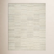 Area Rug, 8' x 10', Taupe Wool with Geometric Design
