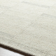 Area Rug, 8' x 10', Taupe Wool with Geometric Design