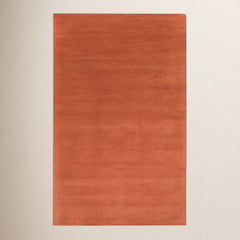 Area Rug, 8' x 11' in Burnt Orange Wool