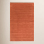 Area Rug, 8' x 11' in Burnt Orange Wool