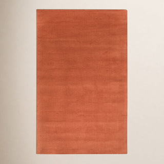 Area Rug, 8' x 11' in Burnt Orange Wool