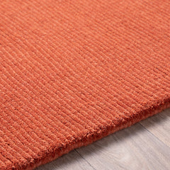 Area Rug, 8' x 11' in Burnt Orange Wool
