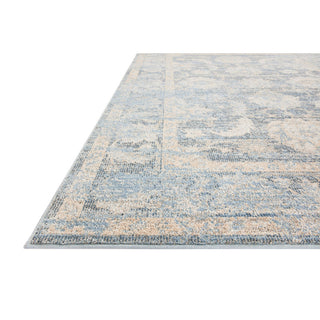 Area Rug, 9'2" x 13' Rectangle in Blue/Beige Polyester