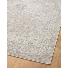 Area Rug, 9'2" x 13' with Ivory, White and Gray Polyester